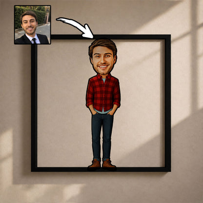 Modern Karikatür Tasarım Ahşap Tablo