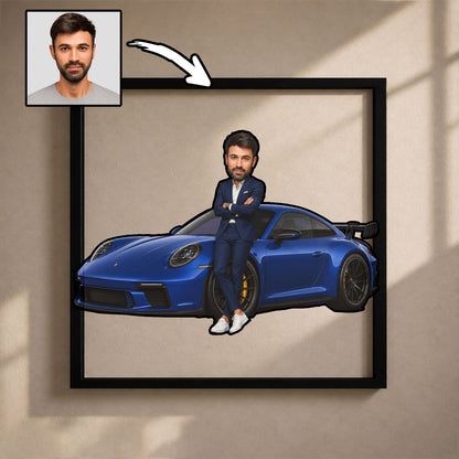 Modern Karikatür Tasarım Ahşap Tablo