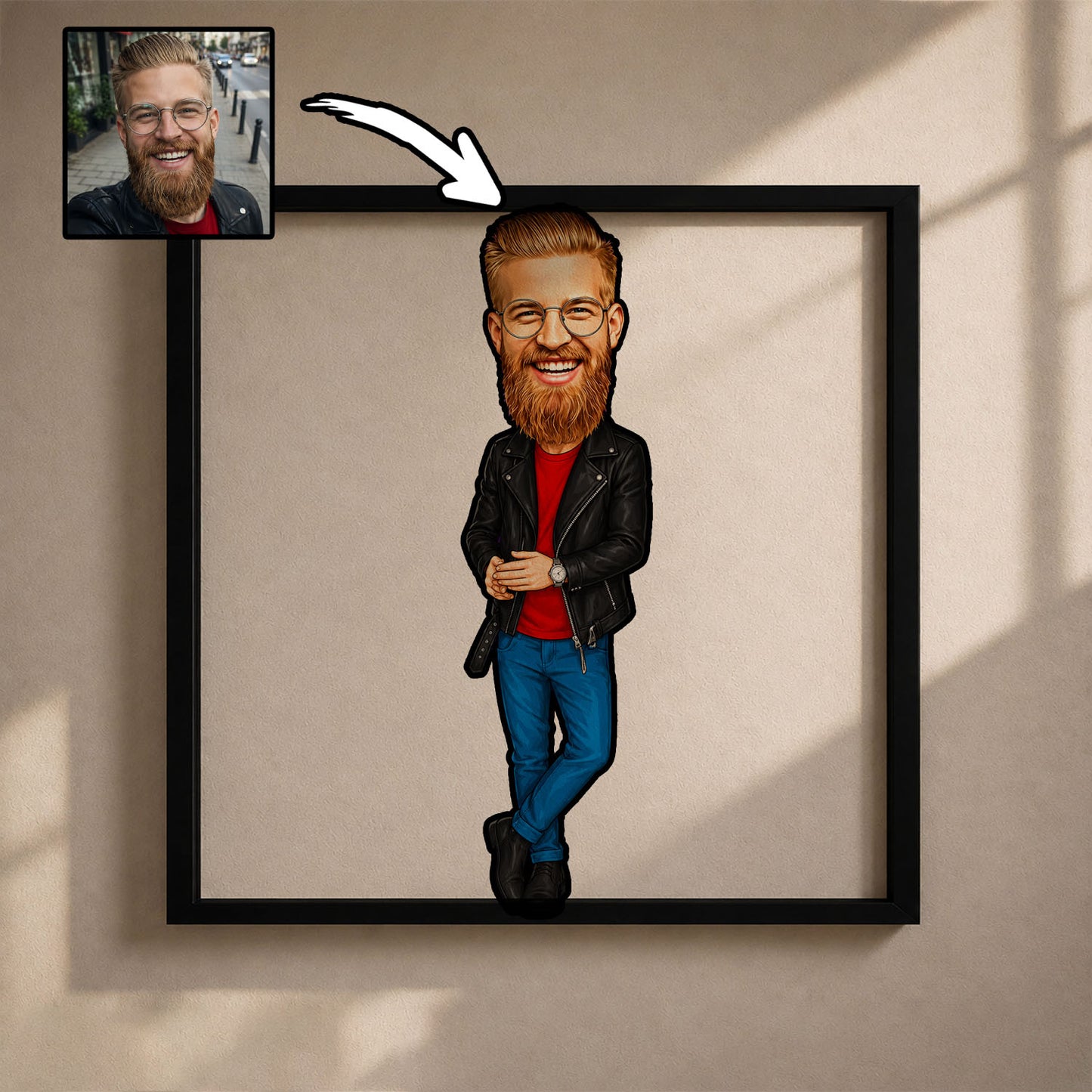 Modern Karikatür Tasarım Ahşap Tablo