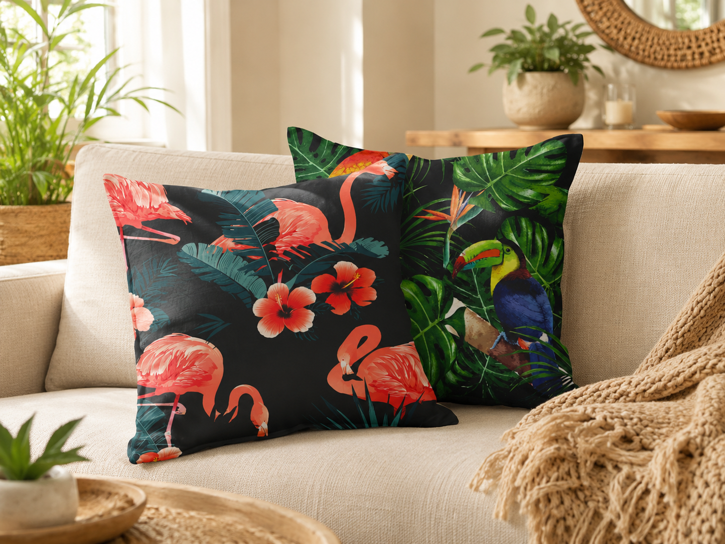Özel Tasarımlı 2’li Yastık İçi Ve Kırlent Kılıfı 45cm 113504