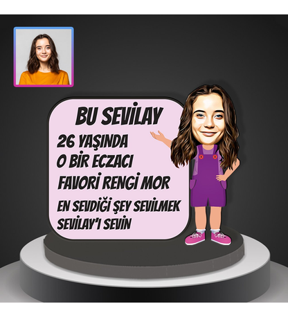 Kişiye Özel Karikatür Biblo