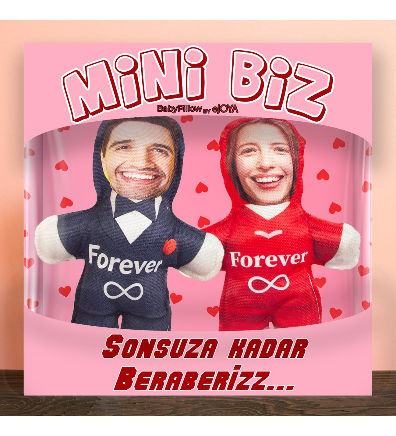 MiniBiz Sevgililer Günü Kim Haklı Kişiye Özel Fotoğraflı İkili Yastık Seti