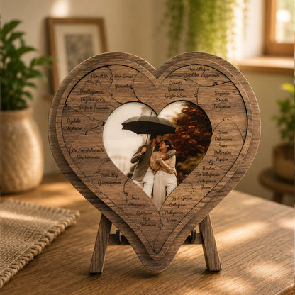 Kişiye Özel Fotoğraflı Seni Sevmem İçin 12 Neden Kalp Puzzle 114988